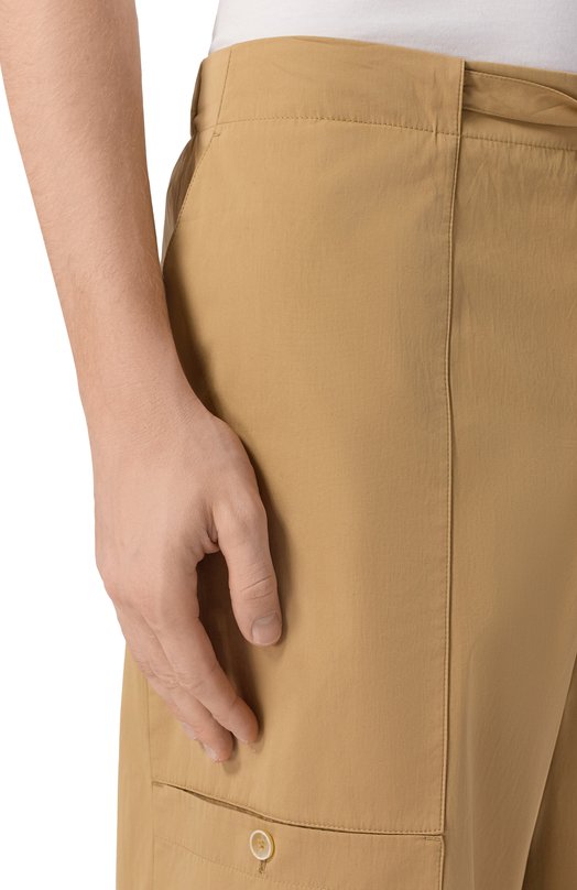 Хлопковые брюки-карго Jil Sander J47KA0295/J45292 Бежевый  J47KA0295/J45292 Фото 5