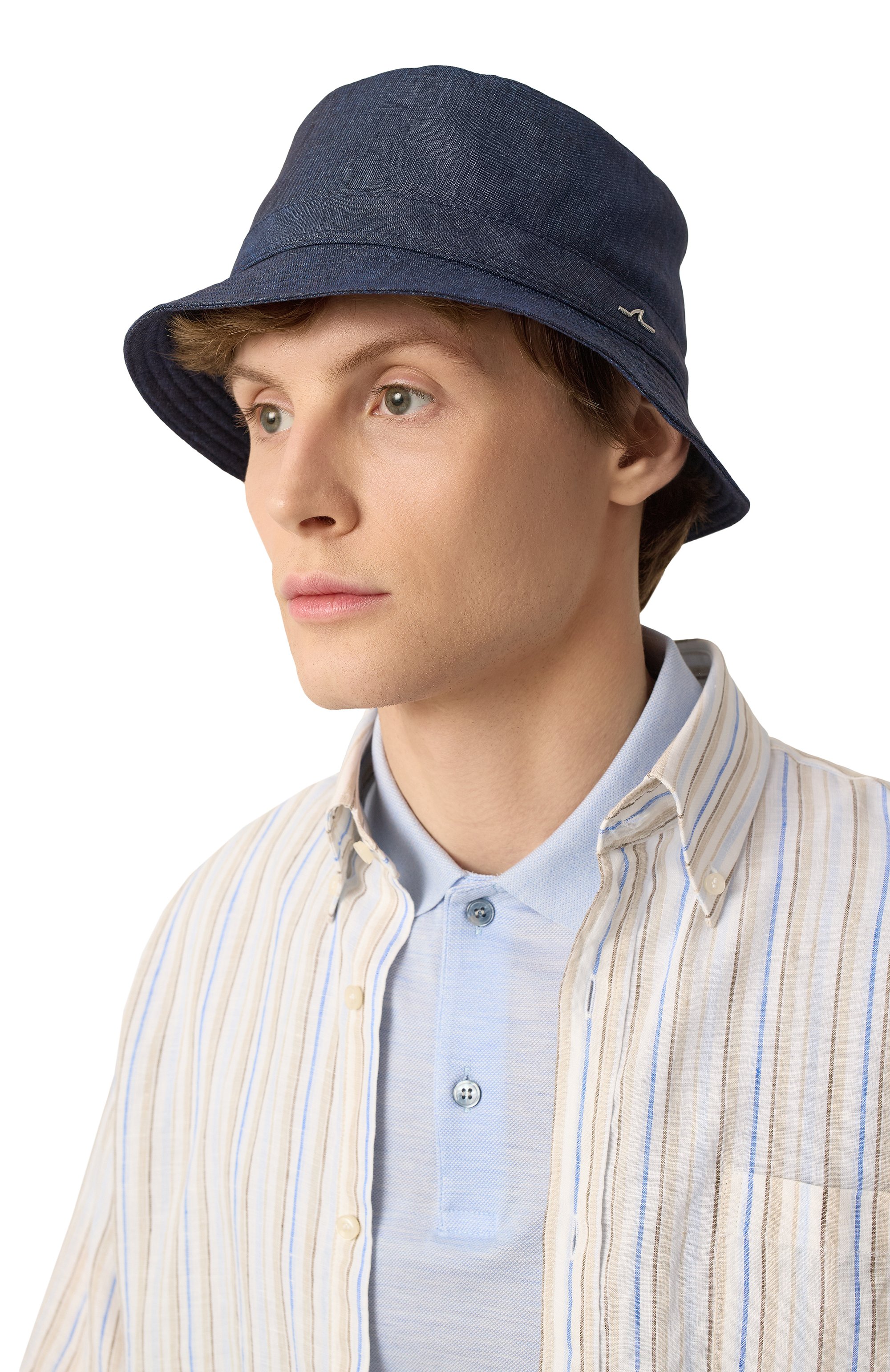 Льняная панама PAUL&SHARK темно-синего цвета по цене 32700 руб., арт. 25417103, фото 2 Льняная панама PAUL&SHARK, арт. 25417103, фото 2