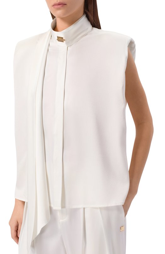 Атласный топ Daname 726SS7830S Белый  726SS7830S Фото 3