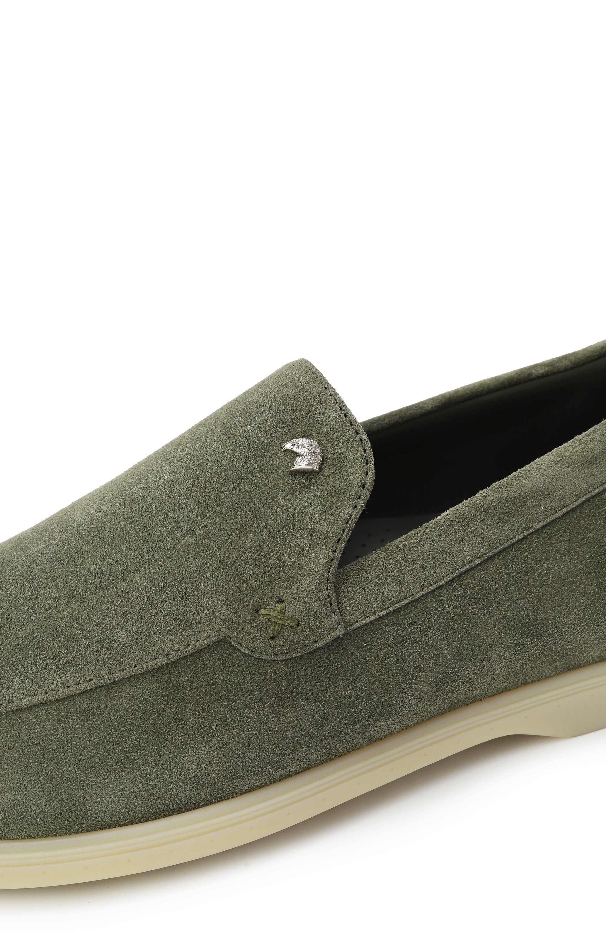 Замшевые лоферы STEFANO RICCI хаки цвета по цене 114000 руб., арт. UC64_G2287/SDP, фото 7 Замшевые лоферы STEFANO RICCI, арт. UC64_G2287/SDP, фото 7