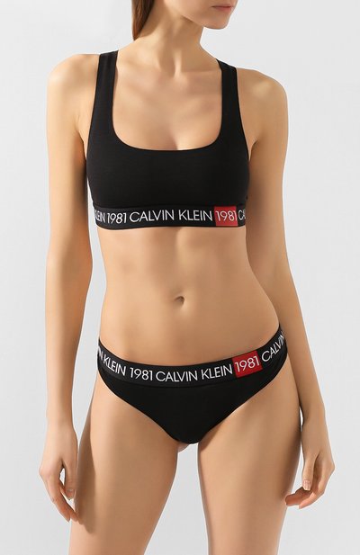 Бра-топ CALVIN KLEIN черного цвета по цене 3995 руб., арт. QF5577E, фото 2 Бра-топ CALVIN KLEIN, арт. QF5577E, фото 2