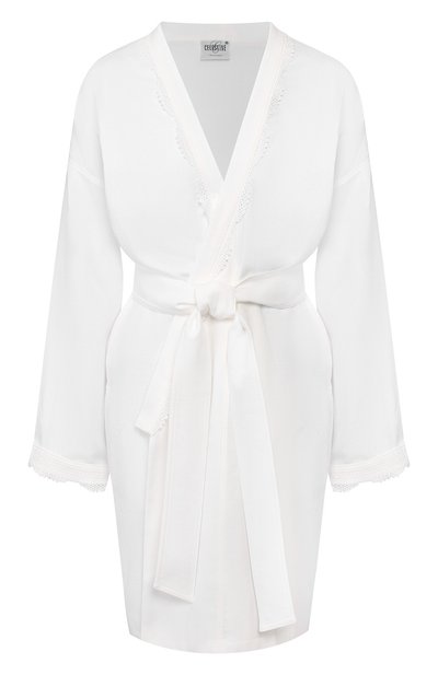 Хлопковый халат CELESTINE белого цвета по цене 19950 руб., арт. 70000572/SARA HAUSMANTEL, фото 1 Хлопковый халат CELESTINE, арт. 70000572/SARA HAUSMANTEL, фото 1