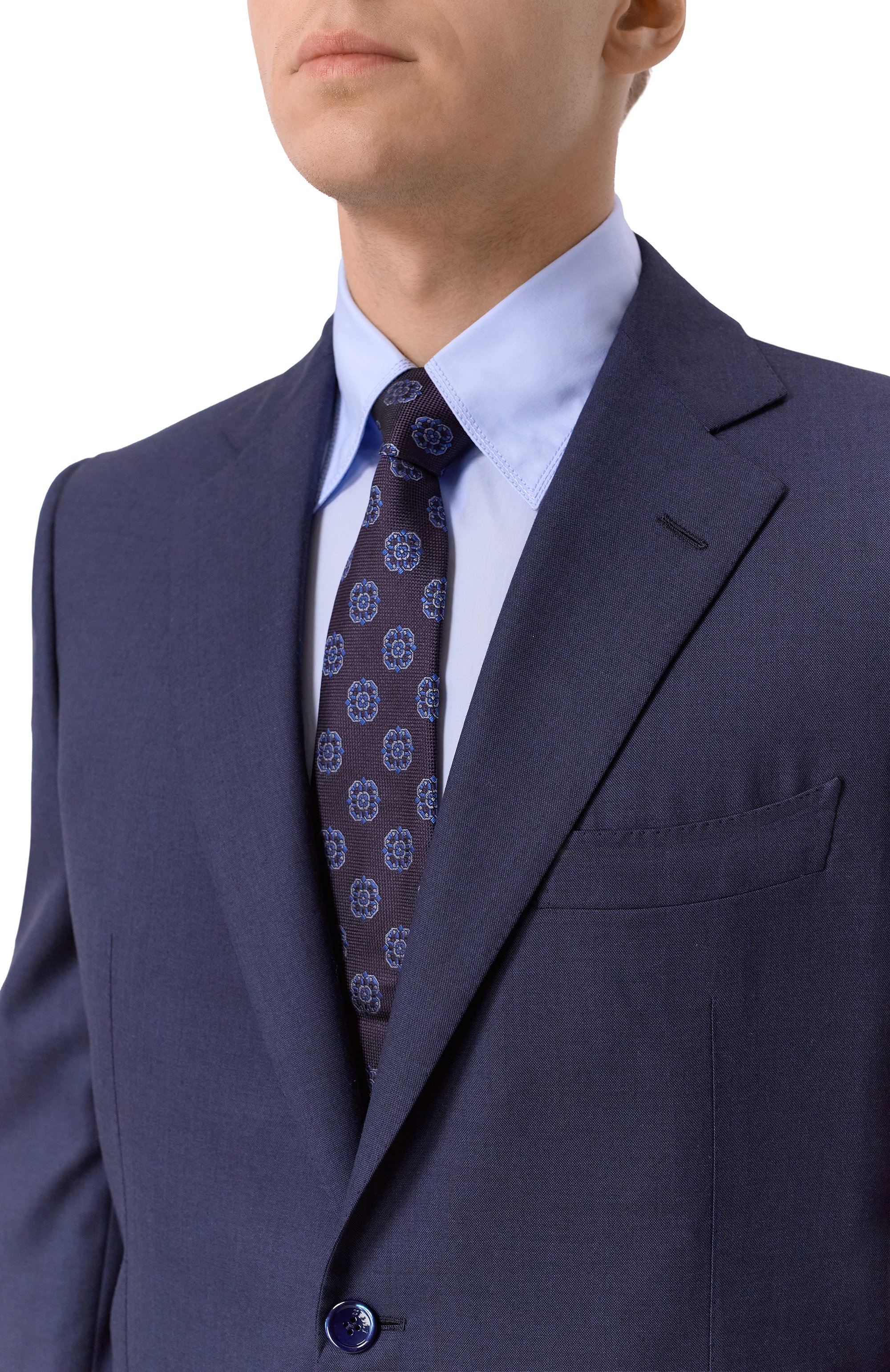 Шерстяной костюм ZILLI темно-синего цвета по цене 1210000 руб., арт. SP2B01M029740121U, фото 6 Шерстяной костюм ZILLI, арт. SP2B01M029740121U, фото 6