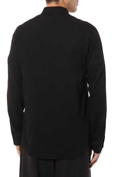 Рубашка из хлопка и шерсти TRANSIT черного цвета по цене 31950 руб., арт. CFUTRVU301, фото 4 Рубашка из хлопка и шерсти TRANSIT, арт. CFUTRVU301, фото 4