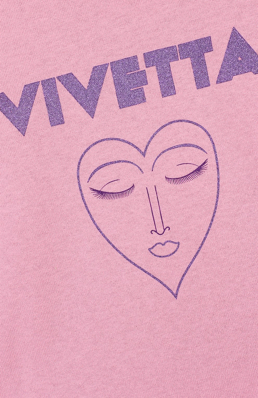 Хлопковый свитшот с принтом и логотипом бренда VIVETTA, арт. 81 VB468/VIC, фото 3