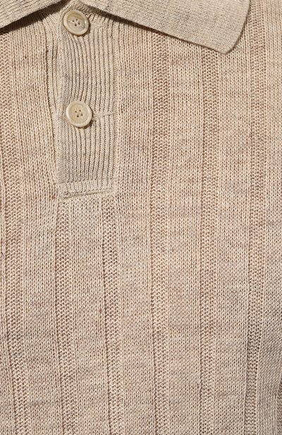 Поло изо льна и хлопка BRUNELLO CUCINELLI, арт. M2L70B2256, фото 5