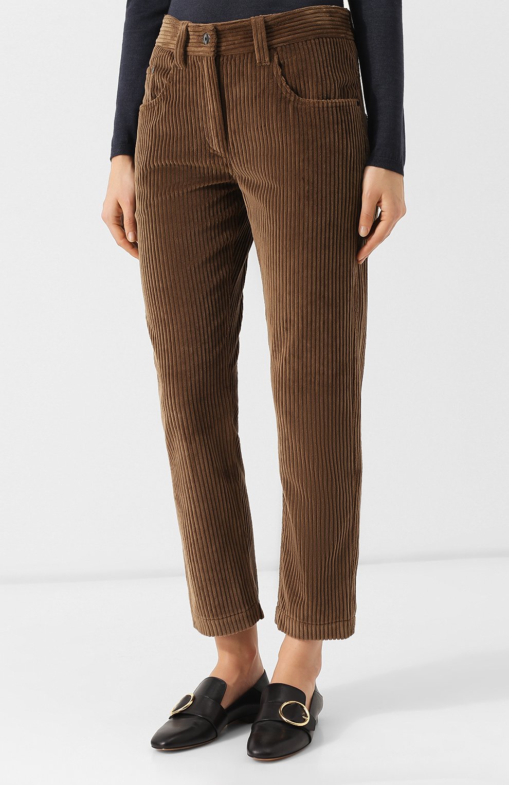 Вельветовые брюки BRUNELLO CUCINELLI светло-коричневого цвета по цене 95200 руб., арт. MA107P6846, фото 3 Вельветовые брюки BRUNELLO CUCINELLI, арт. MA107P6846, фото 3