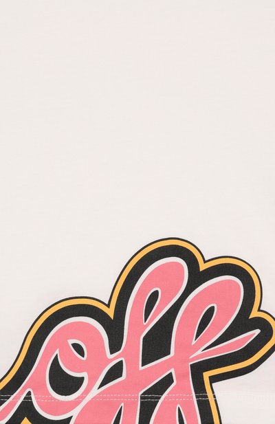 Хлопковая футболка OFF-WHITE молочного цвета по цене 15100 руб., арт. 0GAA001S25JER005/4-12, фото 3 Хлопковая футболка OFF-WHITE, арт. 0GAA001S25JER005/4-12, фото 3