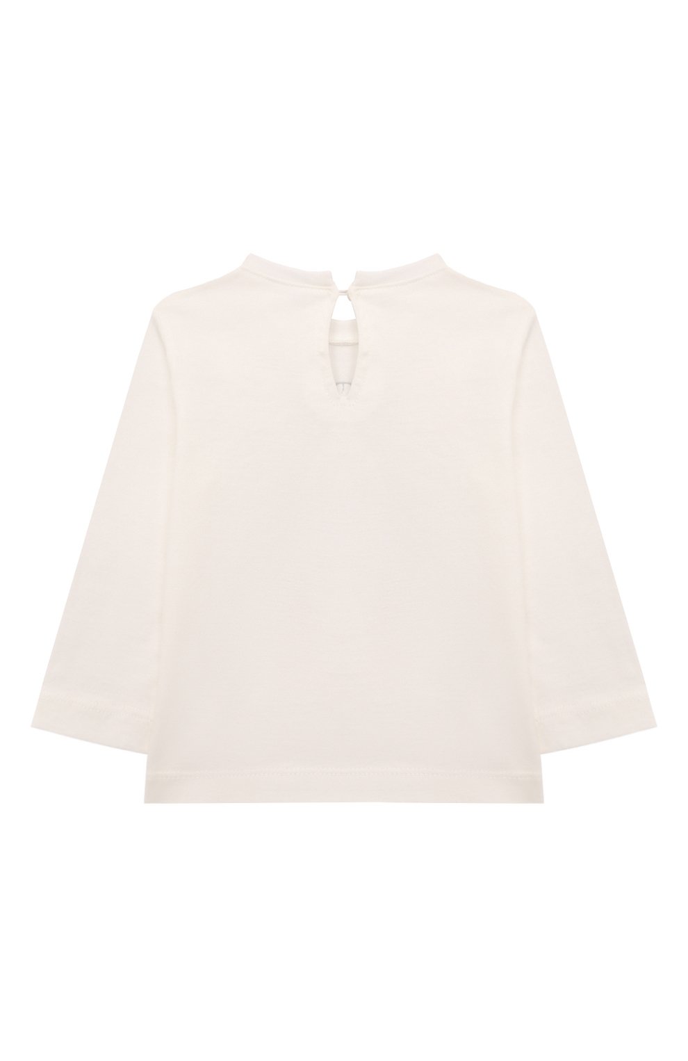 Хлопковый лонгслив MONNALISA молочного цвета по цене 6900 руб., арт. 31D624., фото 2 Хлопковый лонгслив MONNALISA, арт. 31D624., фото 2