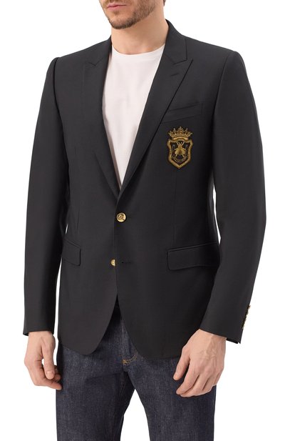 Пиджак из шерсти и шелка DOLCE & GABBANA, арт. G2LK0Z/FU3H1, фото 4