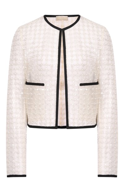 Женский жакет с отделкой пайетками и бисером ELIE SAAB, арт. J0205NR26/TU023