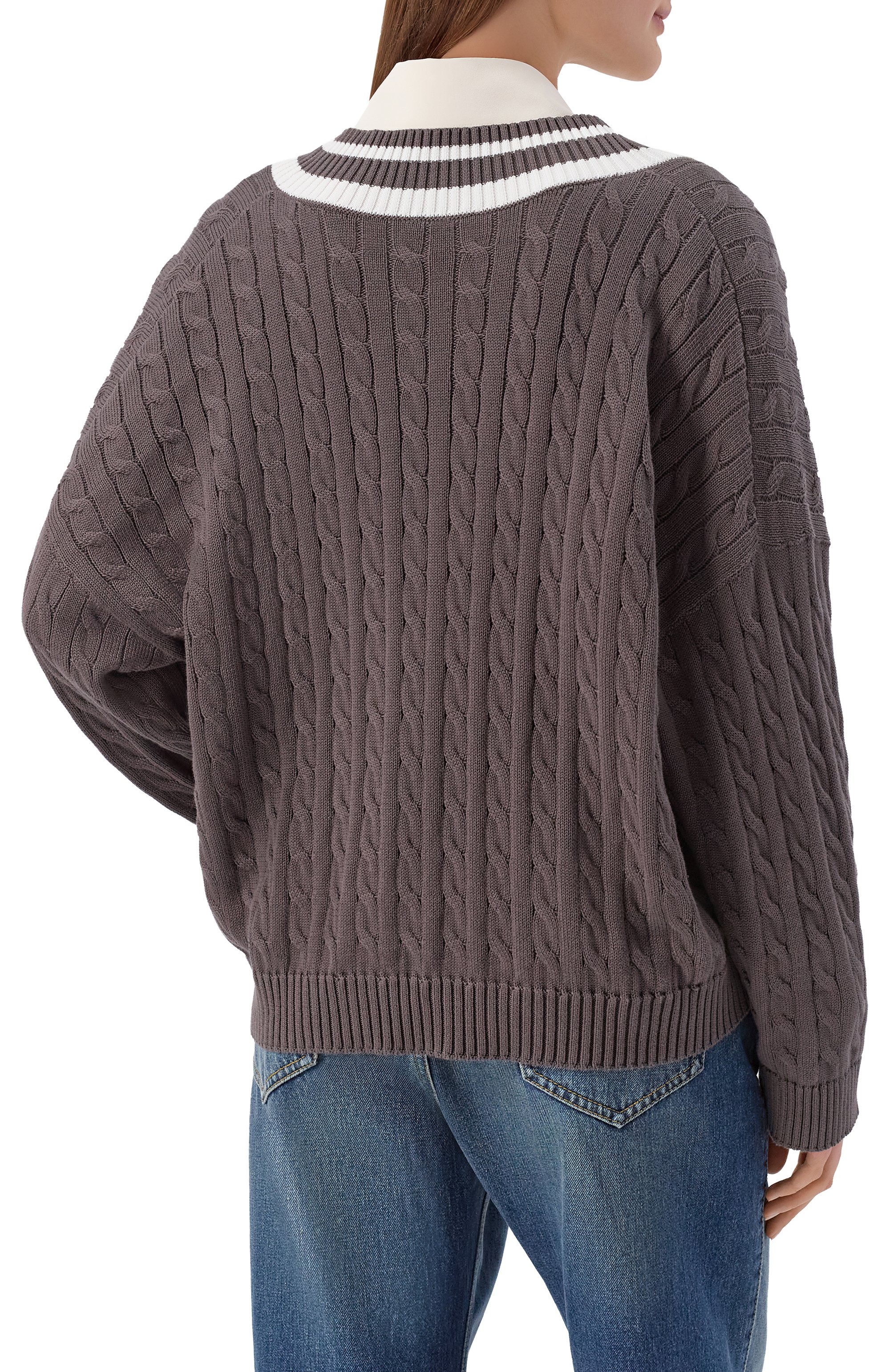 Хлопковый свитер BRUNELLO CUCINELLI, арт. M19756512, фото 4