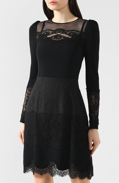 Приталенное платье DOLCE & GABBANA черного цвета по цене 254000 руб., арт. F6C2ST/FURDV, фото 3 Приталенное платье DOLCE & GABBANA, арт. F6C2ST/FURDV, фото 3