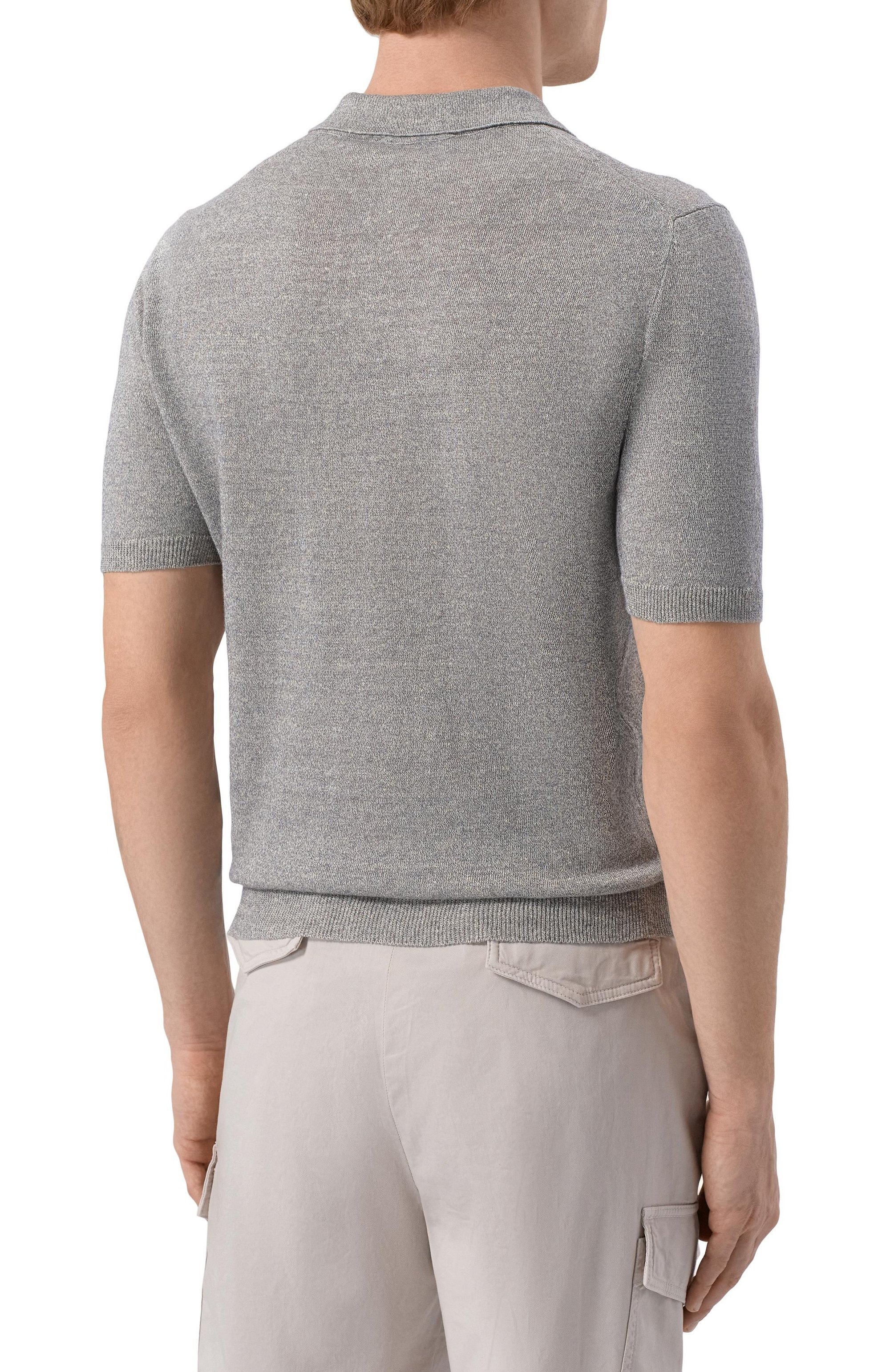 Поло изо льна и хлопка ANDREA CAMPAGNA, арт. PL1MCSK/LC14R, фото 4