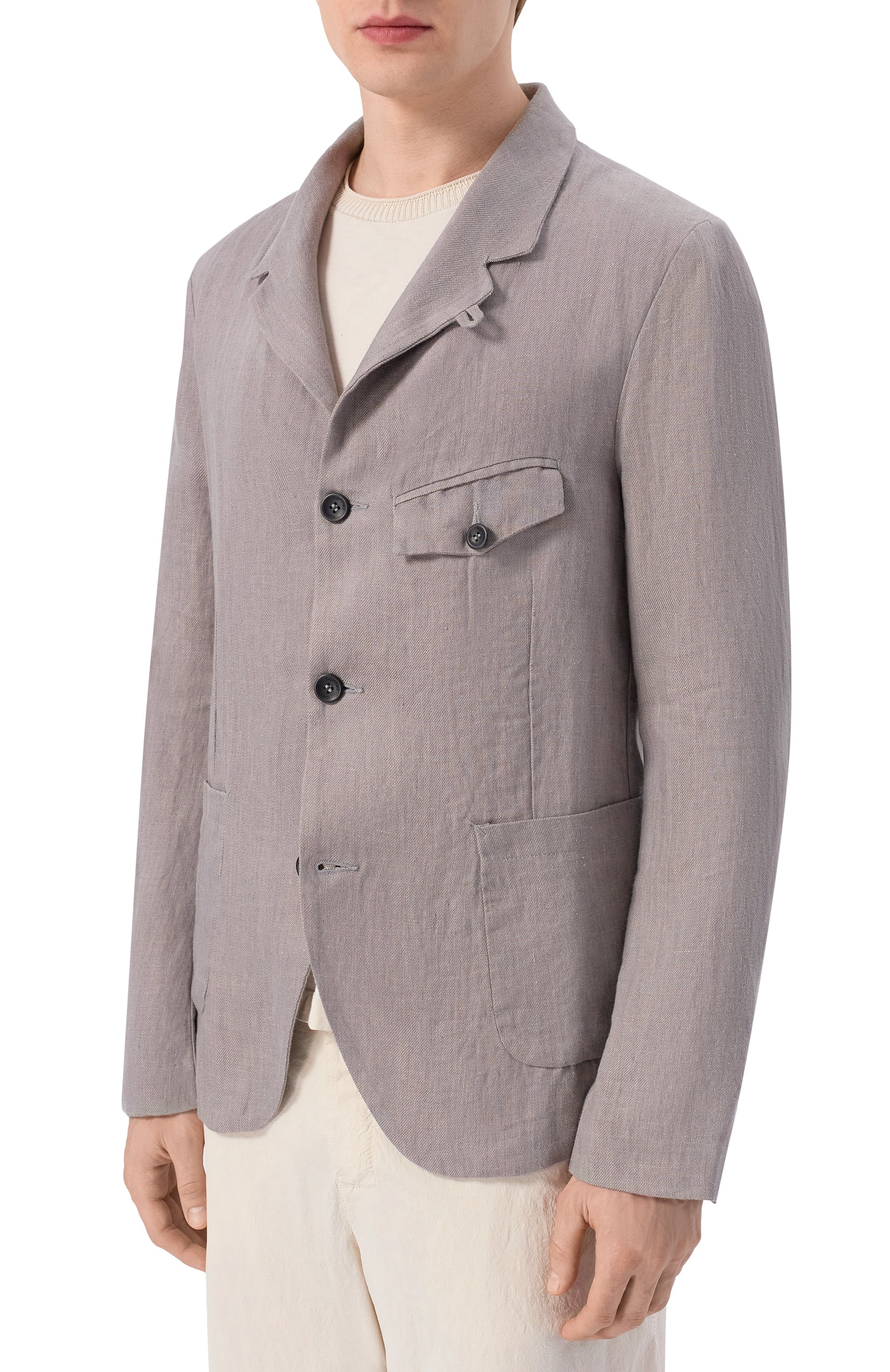 Льняной пиджак HANNES ROETHER, арт. PAR32D0NE.6048, фото 3