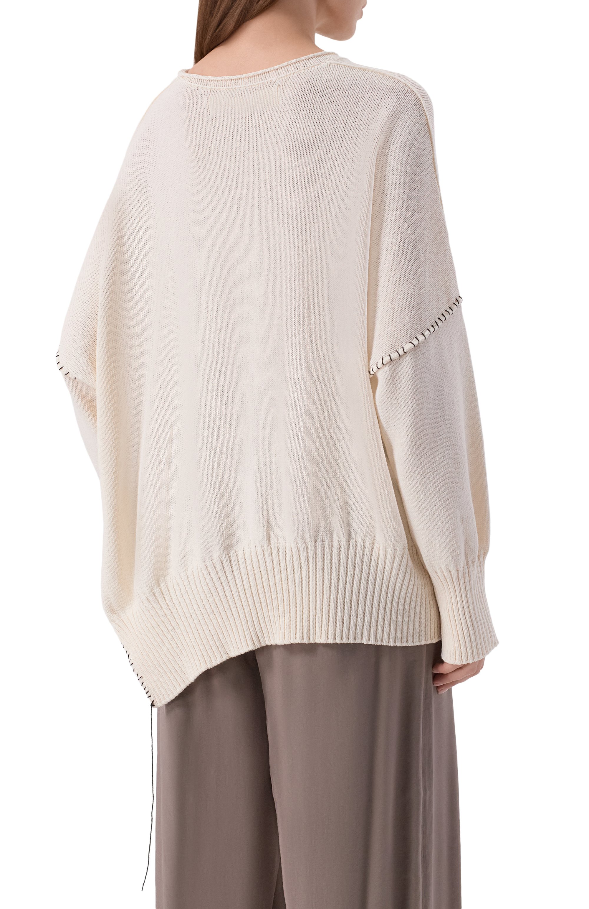 Пуловер из лиоцелла и хлопка ISABEL BENENATO, арт. DK410S26, фото 4