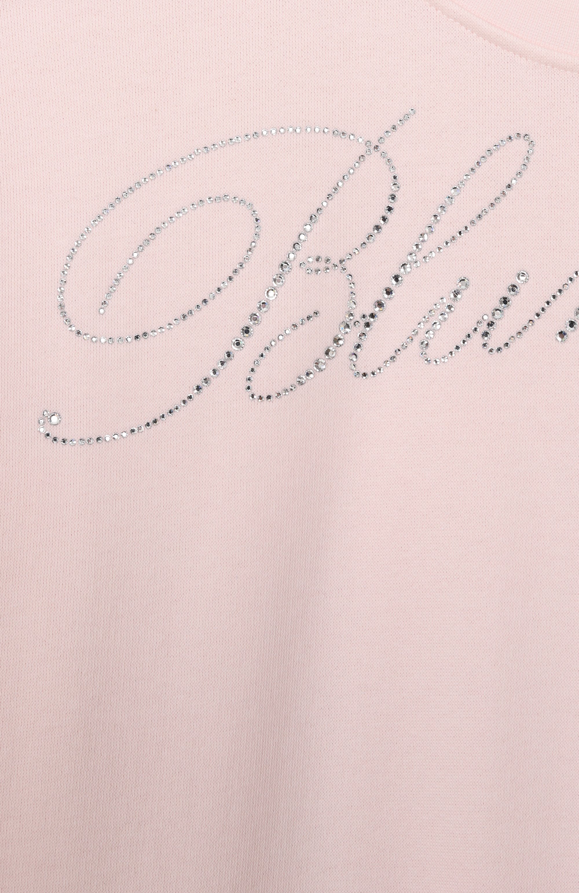 Хлопковый свитшот BLUMARINE, арт. BFFE001.0.FF010/14A-16A, фото 3