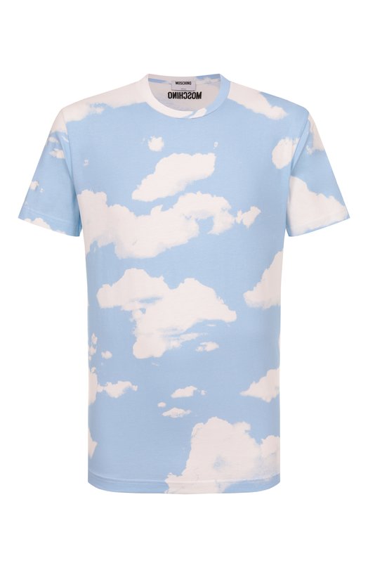 Хлопковая футболка Moschino J0715/5241 Голубой J0715/5241