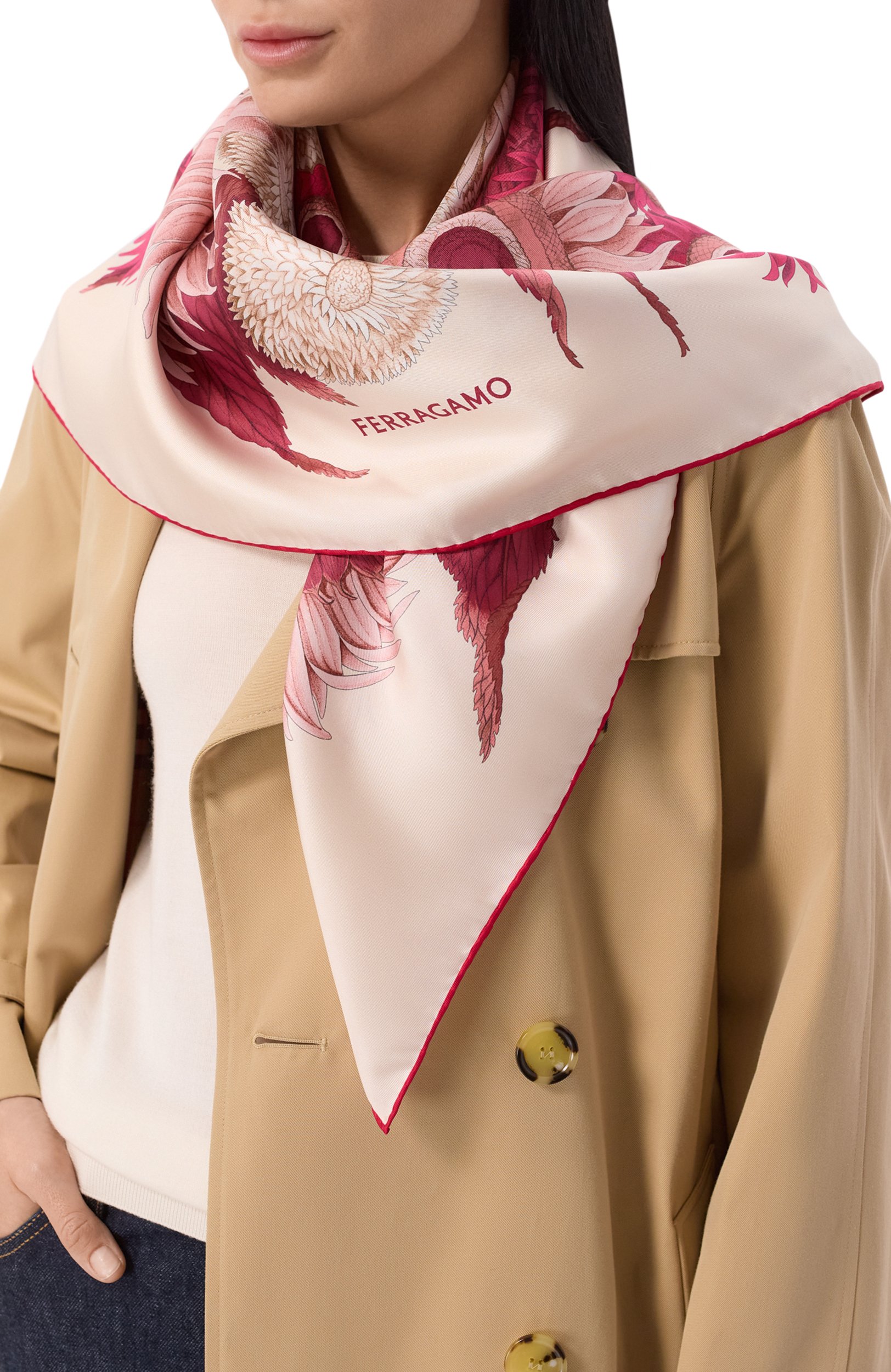 Шелковый платок FERRAGAMO, арт. 310196/780051, фото 2