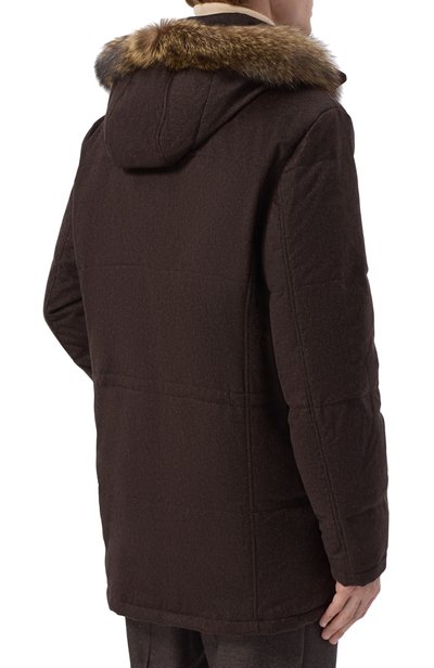 Кашемировый пуховик с отделкой из енота STEFANO RICCI, арт. MDJ6300293/4816_001, фото 4
