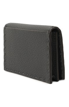 Мужской кожаный футляр для кредитных карт FENDI темно-серого цвета, арт. 7M0222 AP3B | Фото 2 (Материал: Натуральная кожа; Нос: Не проставлено)