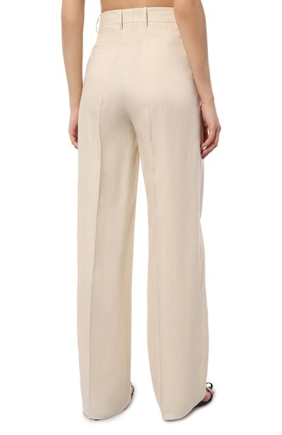 Льняные брюки TAGLIATORE 0205 кремового цвета по цене 43400 руб., арт. P-EB0NY/340021/EA839, фото 4 Льняные брюки TAGLIATORE 0205, арт. P-EB0NY/340021/EA839, фото 4