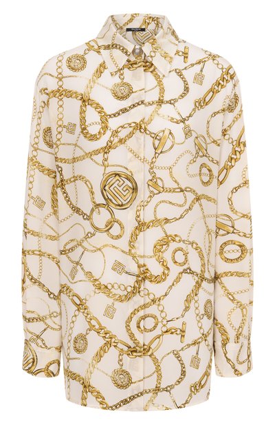 Женская шелковая рубашка BALMAIN, арт. FF1HS435/SF00