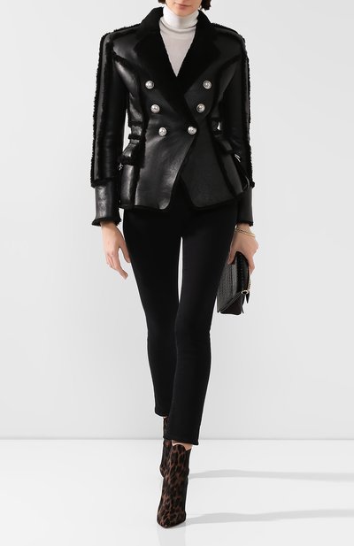 Укороченная дубленка BALMAIN черного цвета по цене 394000 руб., арт. SF28432/L080, фото 2 Укороченная дубленка BALMAIN, арт. SF28432/L080, фото 2