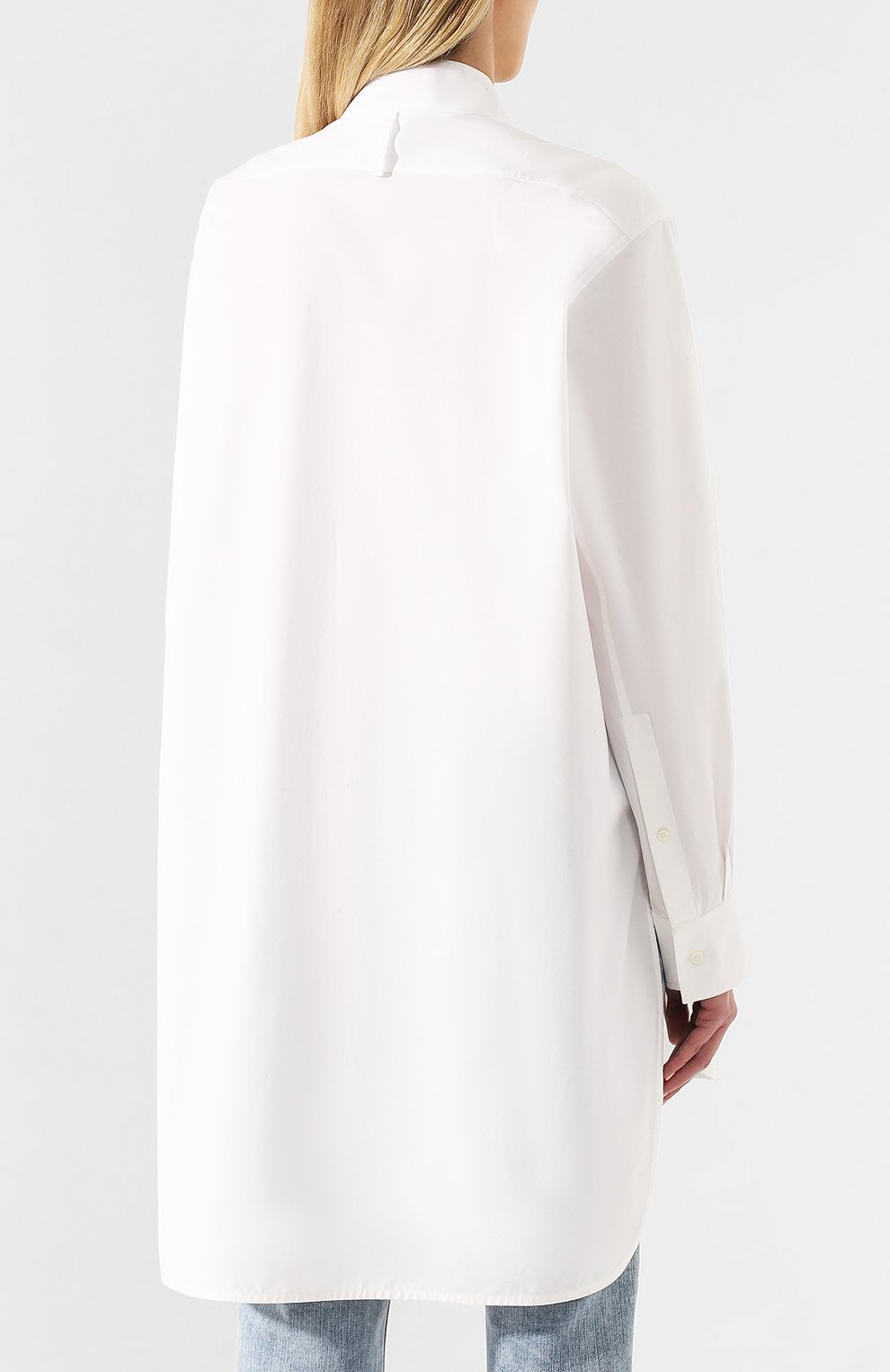 Хлопковая рубашка LOEWE белого цвета по цене 78400 руб., арт. S2109770AK, фото 4 Хлопковая рубашка LOEWE, арт. S2109770AK, фото 4