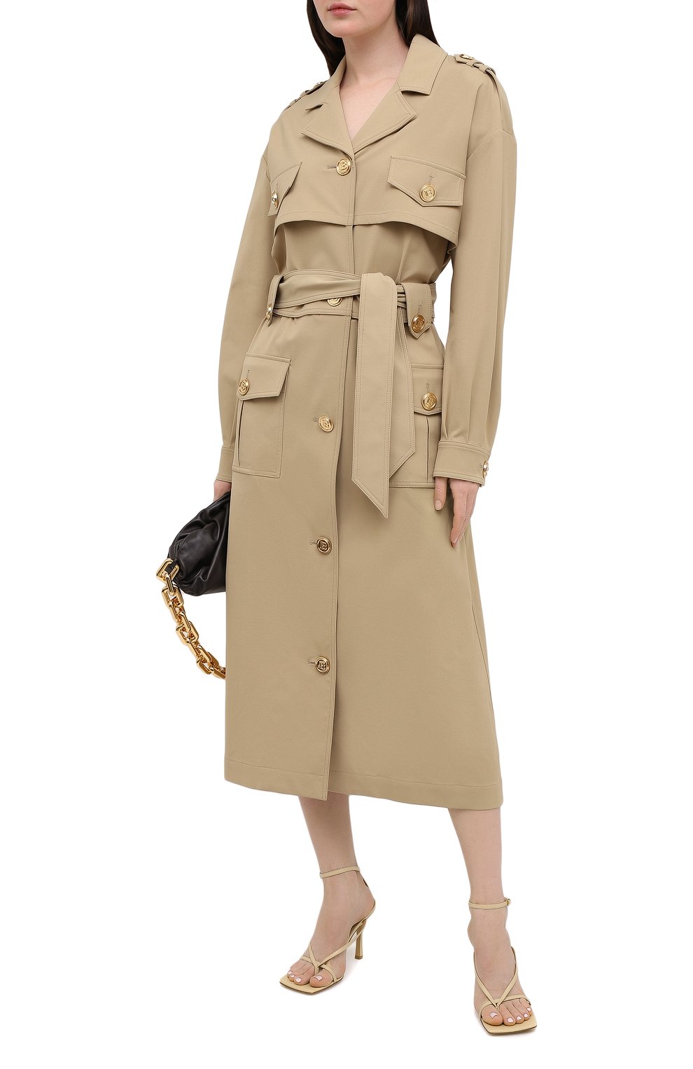 Плащ BALMAIN бежевого цвета по цене 238500 руб., арт. VF19165/X392, фото 2 Плащ BALMAIN, арт. VF19165/X392, фото 2