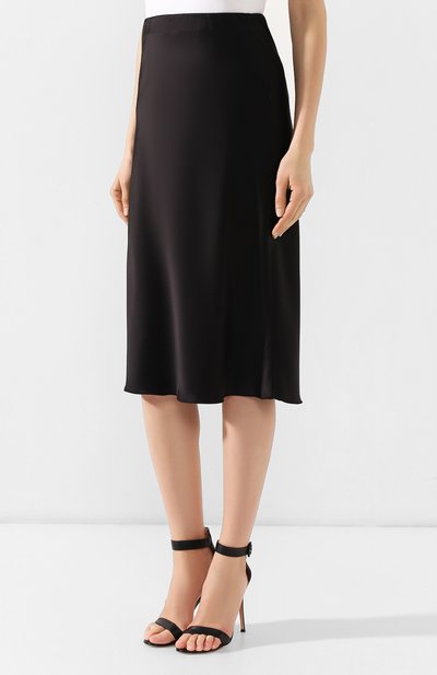 Юбка-миди NANUSHKA черного цвета по цене 57850 руб., арт. ZARINA_BLACK_SLIP SATIN, фото 3 Юбка-миди NANUSHKA, арт. ZARINA_BLACK_SLIP SATIN, фото 3