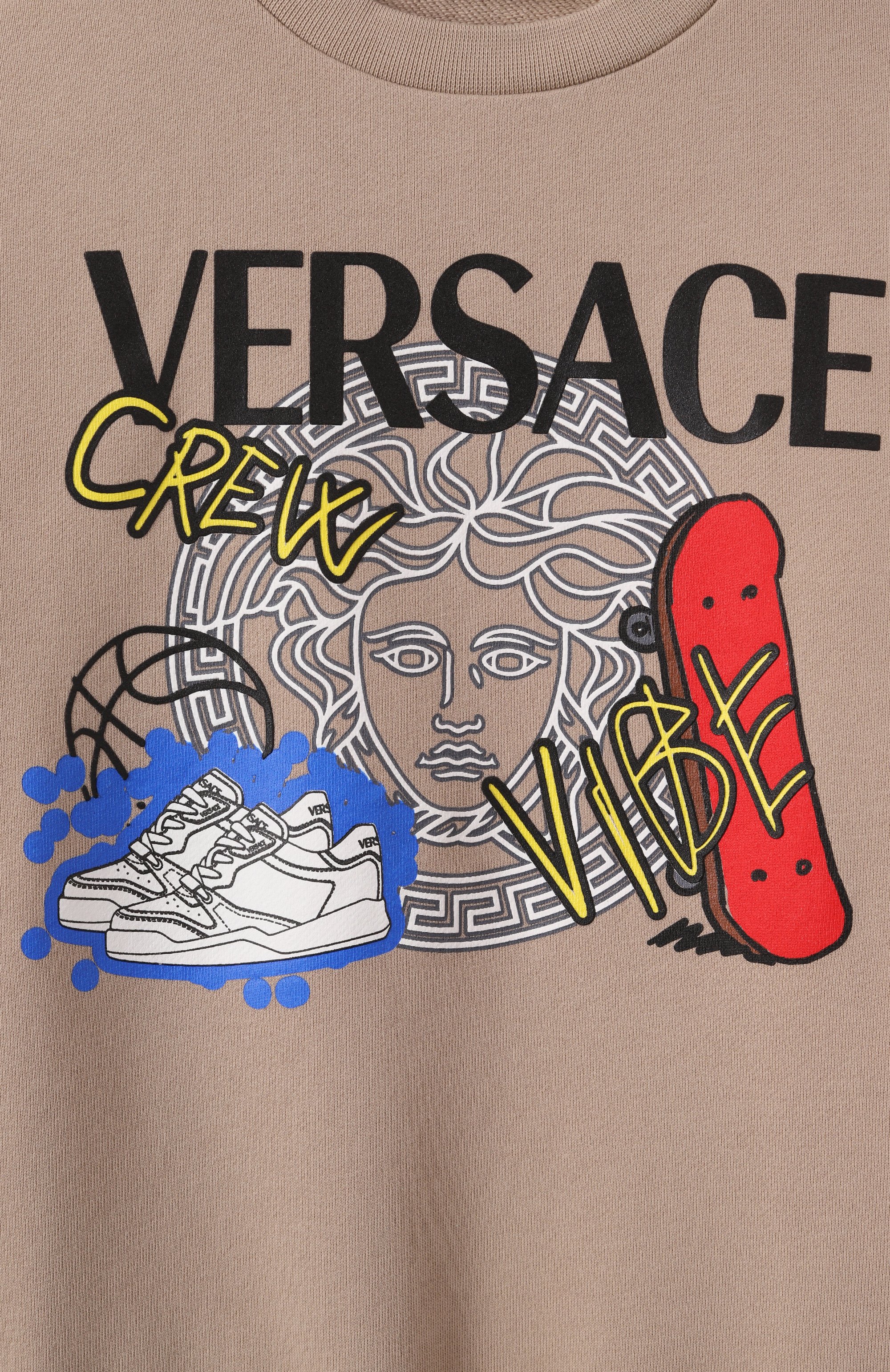 Хлопковый свитшот VERSACE, арт. 1018285/1A13042, фото 3