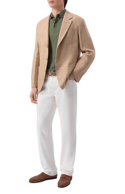 Мужское льняное поло GIORGIO ARMANI, арт. 3RSF80/SJJMZ