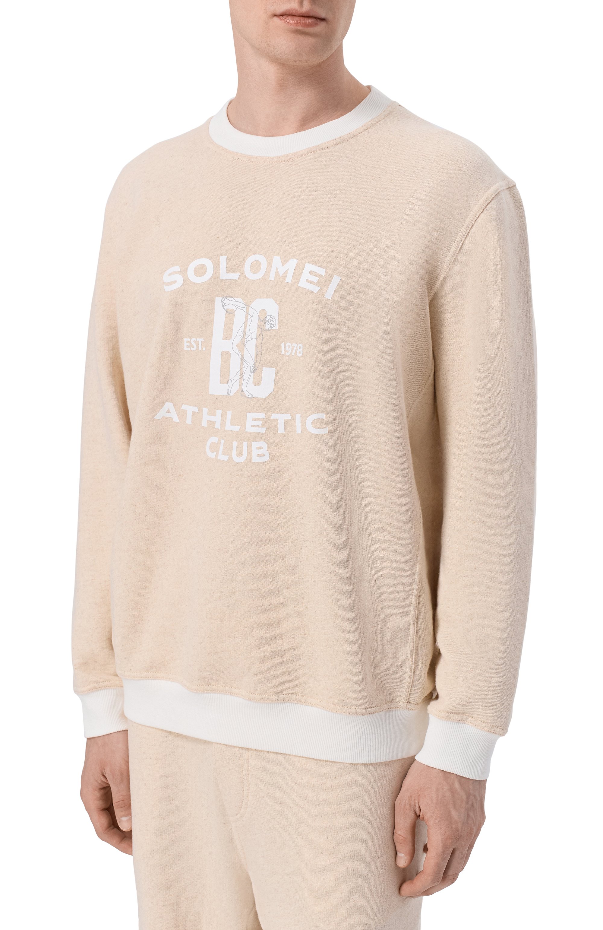 Свитшот из хлопка и льна BRUNELLO CUCINELLI, арт. MR8313380G, фото 3