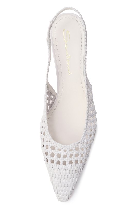 Кожаные туфли Santoni WDTG72261HA2SARX Белый  WDTG72261HA2SARX Фото 6