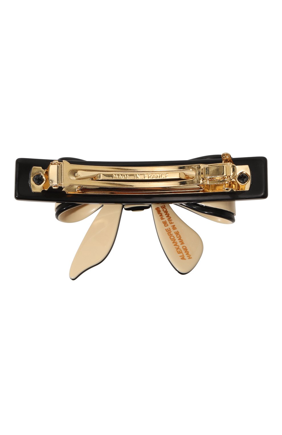 Заколка для волос ALEXANDRE DE PARIS черно-белого цвета по цене 12920 руб., арт. AA6-12688-03 X, фото 3 Заколка для волос ALEXANDRE DE PARIS, арт. AA6-12688-03 X, фото 3