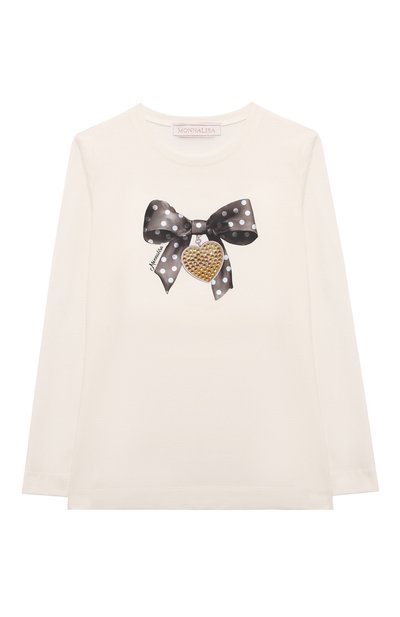 Хлопковый лонгслив MONNALISA, арт. 19D612