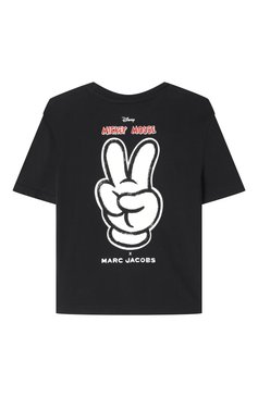 Детская хлопковая футболка MARC JACOBS (THE) черного цвета, арт. W60447 | Фото 2 (Материал внешний: Хлопок; Рукава: Короткие; Мальчики Кросс-КТ: Футболка-одежда; Тематический товар: Disney; Ростовка одежда: 3 года | 98 см, 4 года | 104 см, 5 лет | 110 см, 12 лет | 152 см, 7 лет | 122 см, 9 лет | 134 см, 13 - 15 лет | 158 см, 2 года | 92 см)