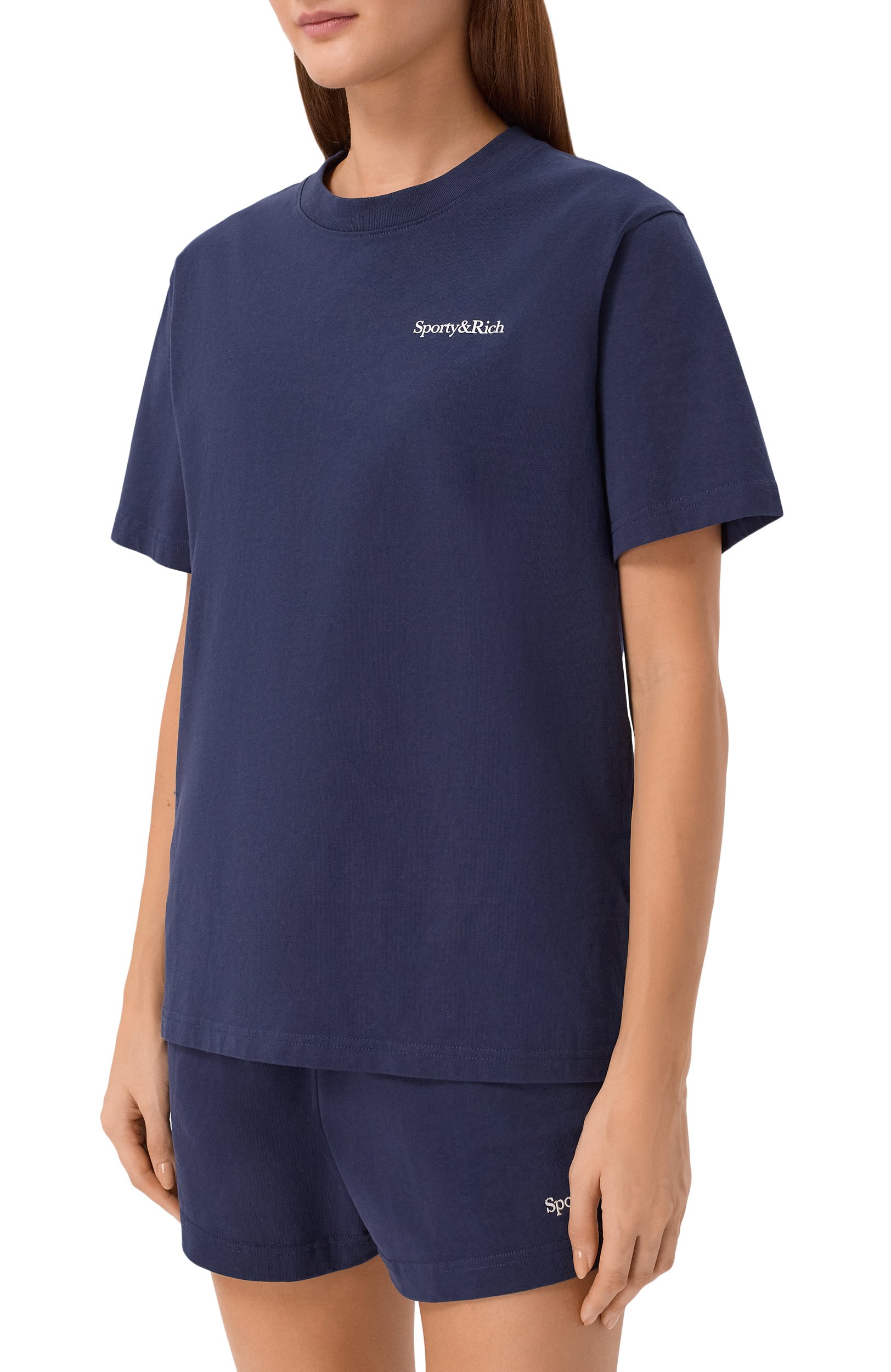 Хлопковая футболка SPORTY AND RICH, арт. T011984300BL106, фото 3