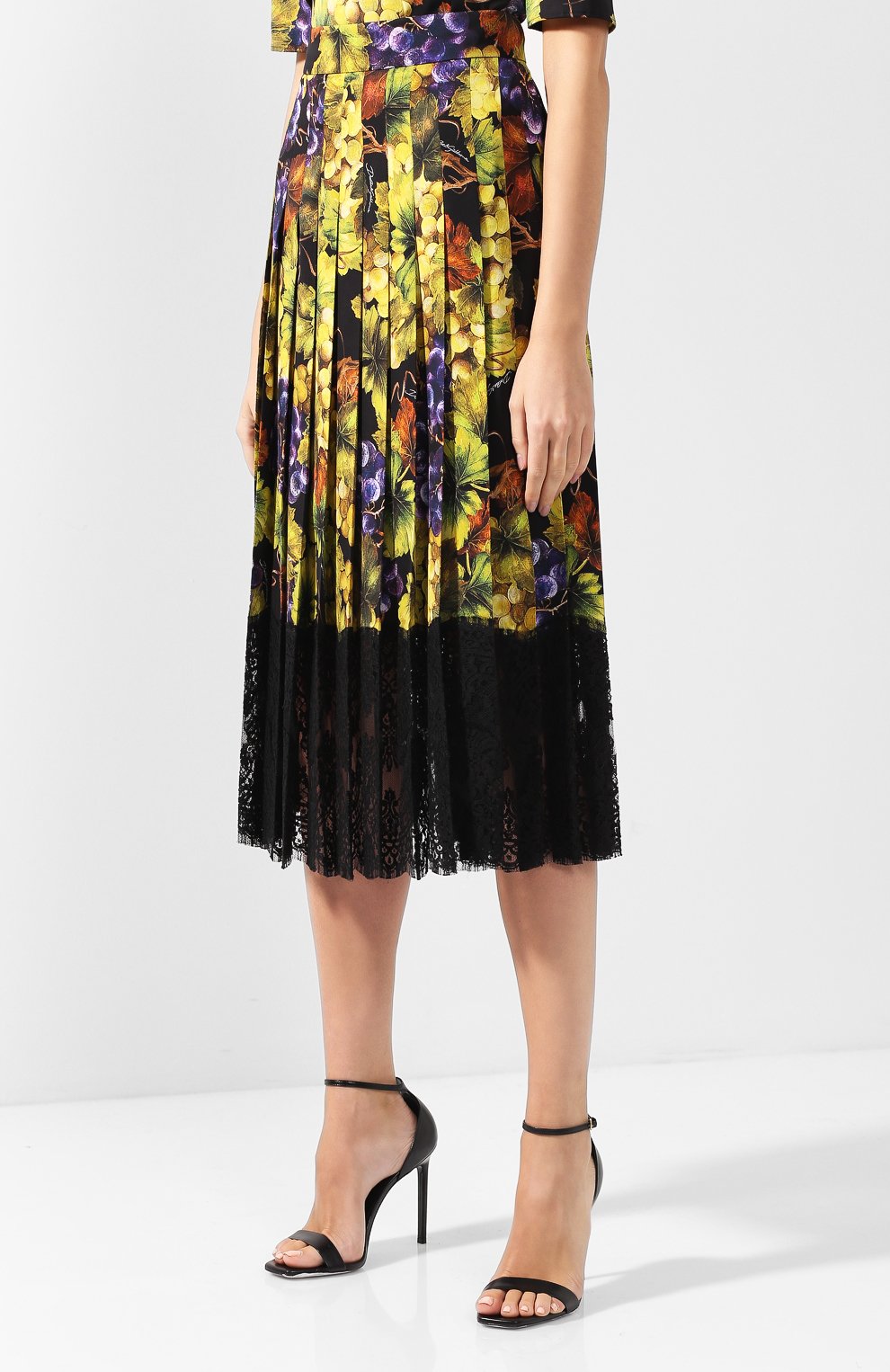 Шелковая юбка DOLCE & GABBANA желтого цвета по цене 185500 руб., арт. F4BFTT/FSATC, фото 3 Шелковая юбка DOLCE & GABBANA, арт. F4BFTT/FSATC, фото 3