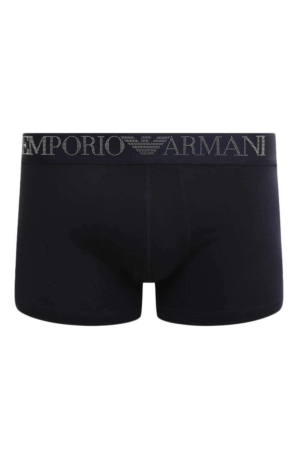 Хлопковые боксеры EMPORIO ARMANI темно-синего цвета по цене 4125 руб., арт. 111776/3F755, фото 1 Хлопковые боксеры EMPORIO ARMANI, арт. 111776/3F755, фото 1