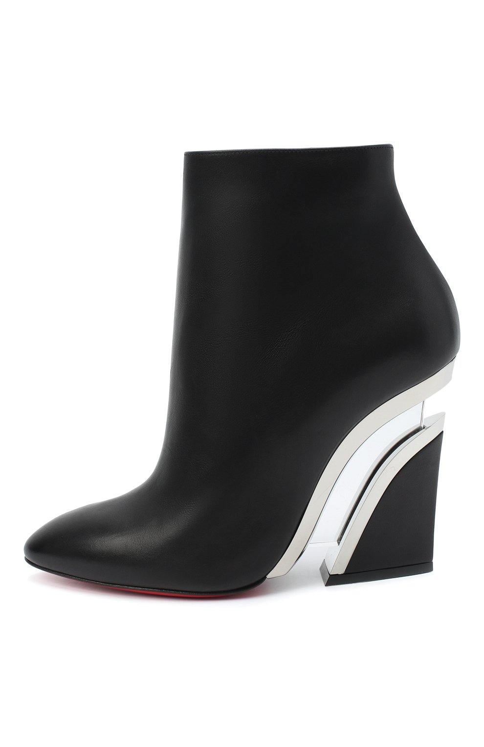 Кожаные ботильоны leviti 100  CHRISTIAN LOUBOUTIN, арт. levitibootie 100 calf/metal-plex zeppa, фото 3