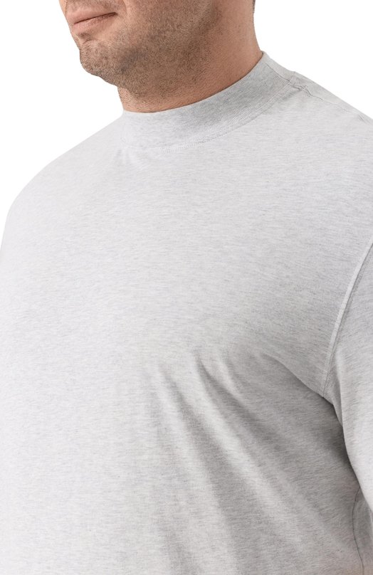 Хлопковая футболка Brunello Cucinelli M0B131396 Серый  M0B131396 Фото 5