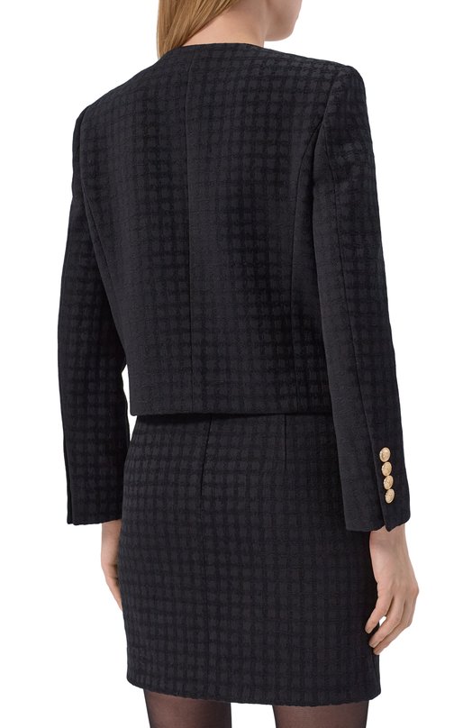 Твидовый жакет Juun.J JW5X11W52 Чёрный  JW5X11W52 Фото 4