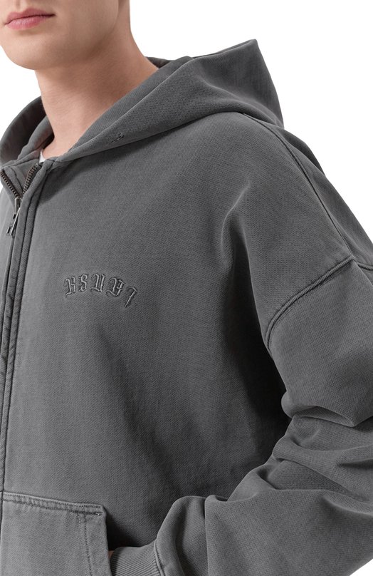 Хлопковая толстовка Ksubi MFA25FL006 Серый  MFA25FL006 Фото 5