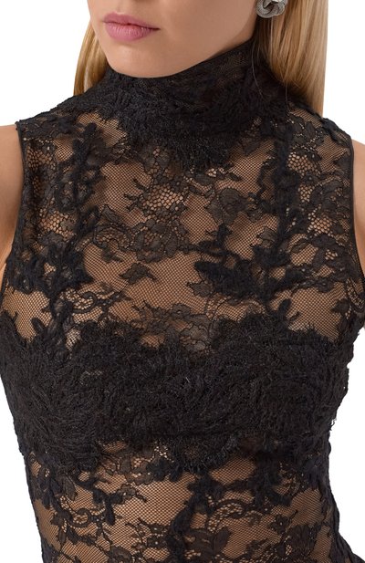 Боди ERMANNO SCERVINO черного цвета по цене 79950 руб., арт. D474Y312YLP, фото 5 Боди ERMANNO SCERVINO, арт. D474Y312YLP, фото 5