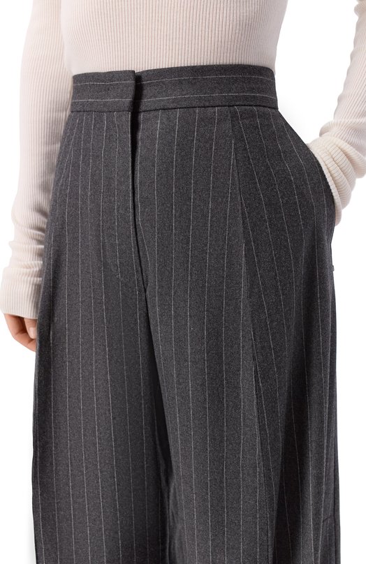 Брюки из шерсти и вискозы Sportmax BELGI01234 Серый  BELGI01234 Фото 5