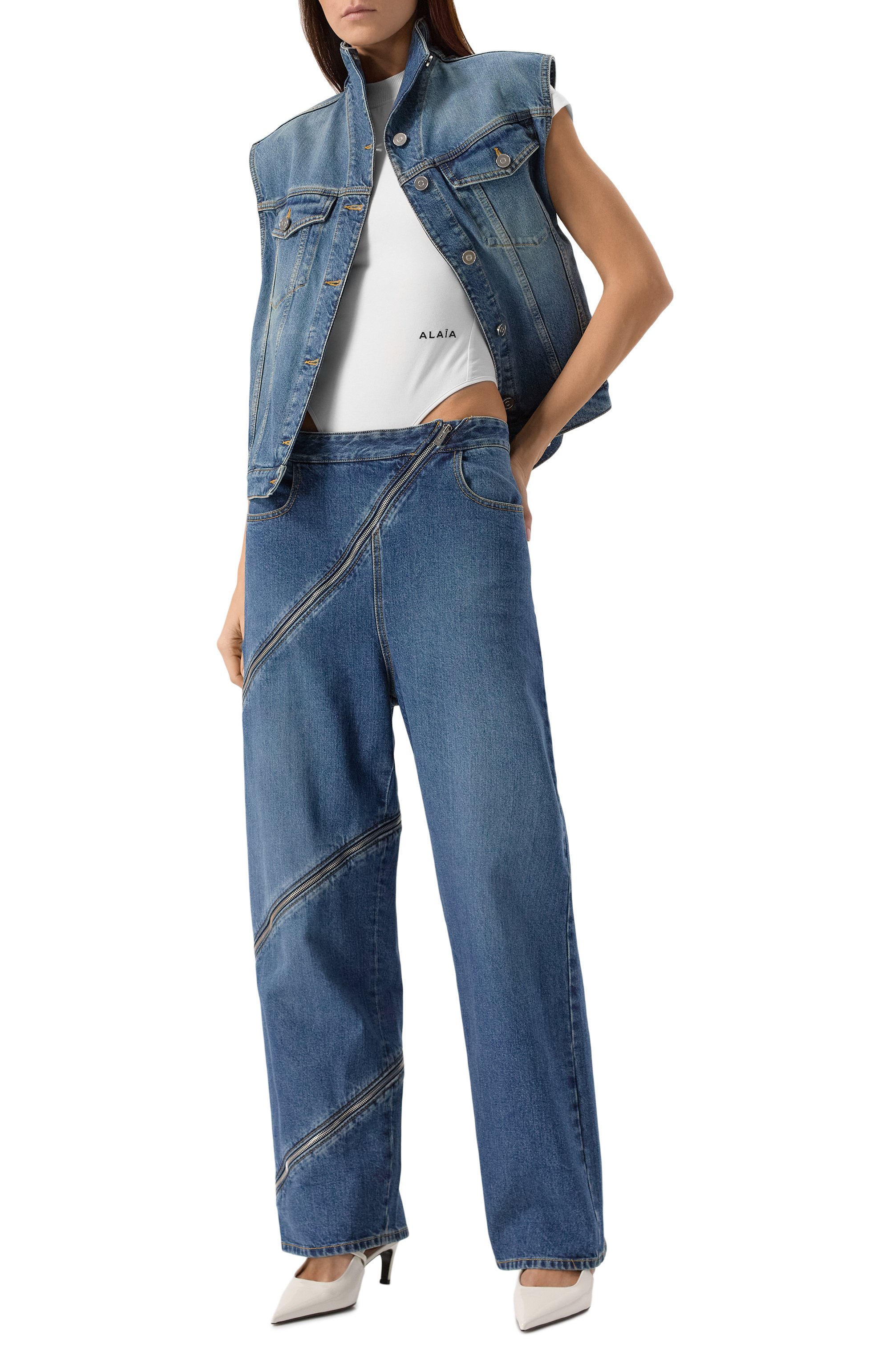 Хлопковое боди ALAIA, арт. AA9B0354J065A, фото 2