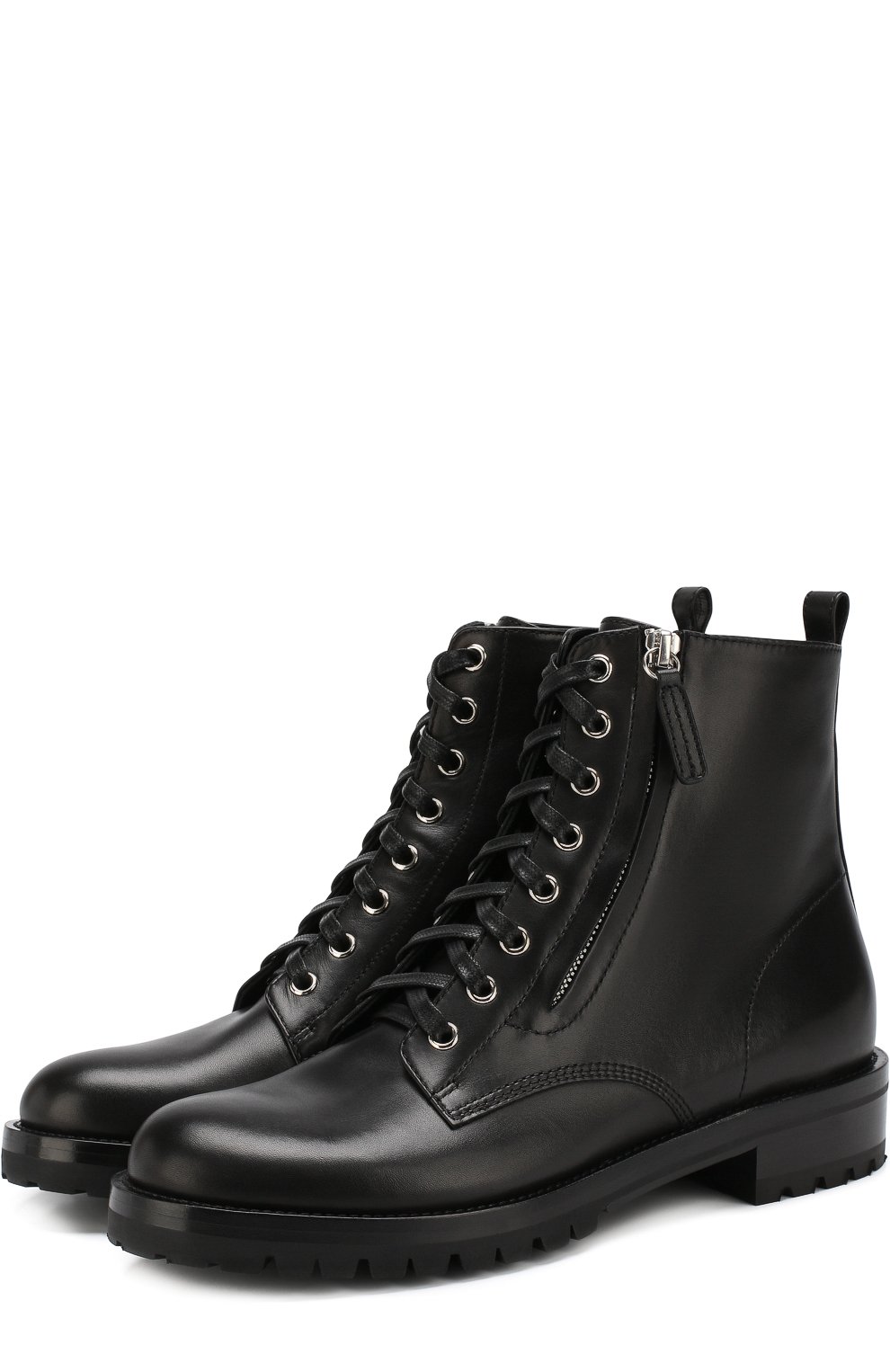 Кожаные ботинки на шнуровке с молнией GIANVITO ROSSI, арт. G70695.20CU0.VIPNER0, фото 1