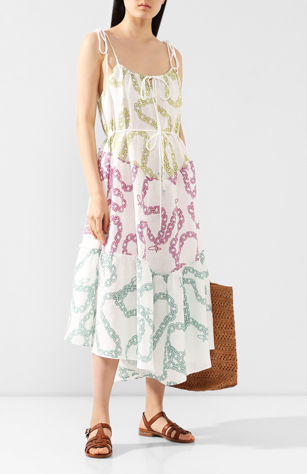 Льняной платье A MERE CO разноцветного цвета по цене 43700 руб., арт. AMC/SS2003, фото 2 Льняной платье A MERE CO, арт. AMC/SS2003, фото 2